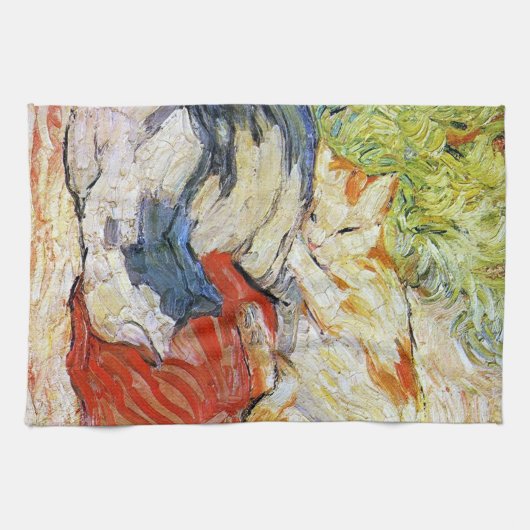 Cats on a red cloth、フランツ・マーク キッチンタオル (横)