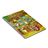 Cats on an Island Vacation in a Tiki Bar ノートブック (右側)