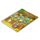 Cats on an Island Vacation in a Tiki Bar ノートブック (左側)