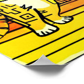 Cats on an Island Vacation in a Tiki Bar ポスター (角)