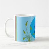 Cats on Blue Coffee Mug – Simple Cat Art  コーヒーマグカップ (左)