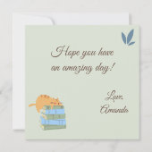 Cats on Books誕生日 カード (裏面)