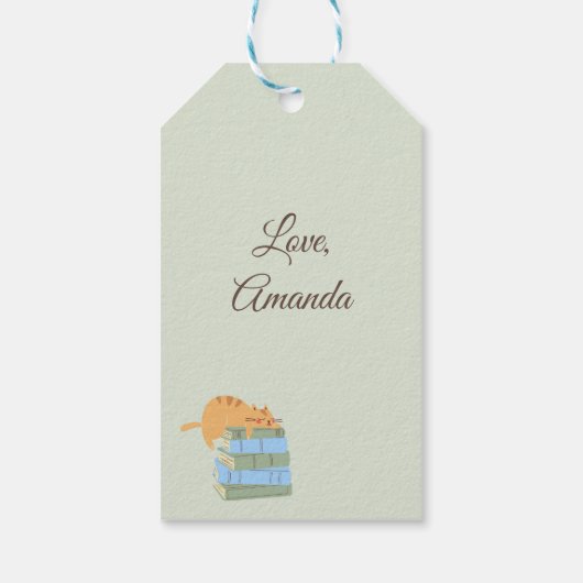 Cats on Books誕生日 ギフトタグ (裏面)