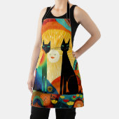 Cats on Bright and Colorful Background, エプロン (インサイチュ)