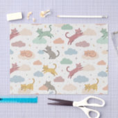 Cats on Clouds Cute 薄葉紙 (クラフト)