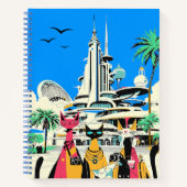 Cats on vacation Visit the Future Journal ノートブック (正面)
