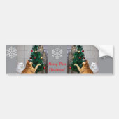 Cats Ornate Tree, Image Text, Customize,  バンパーステッカー (正面)