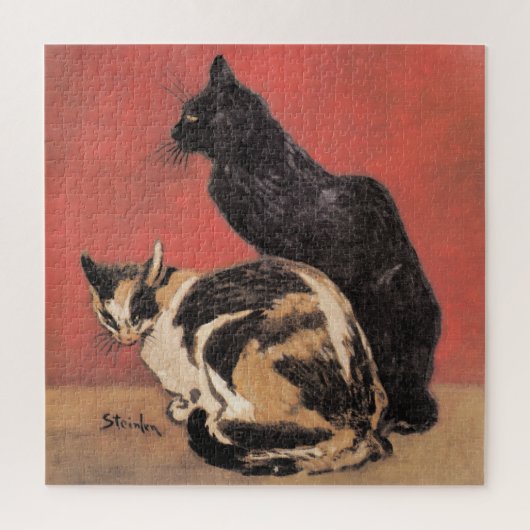 Cats, painting by Theophile Steinlen, ジグソーパズル (縦)