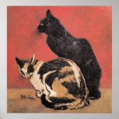 Cats, painting by Theophile Steinlen, ポスター (正面)