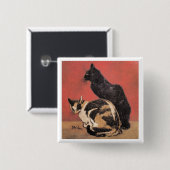 Cats, painting by Theophile Steinlen, 缶バッジ (正面&裏面)