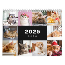 Cats Photo Collage モダン 2025カレンダー カレンダー