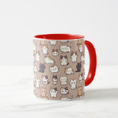 Cats Photo pattern, Mug マグカップ (正面右)