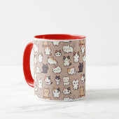 Cats Photo pattern, Mug マグカップ (正面左)