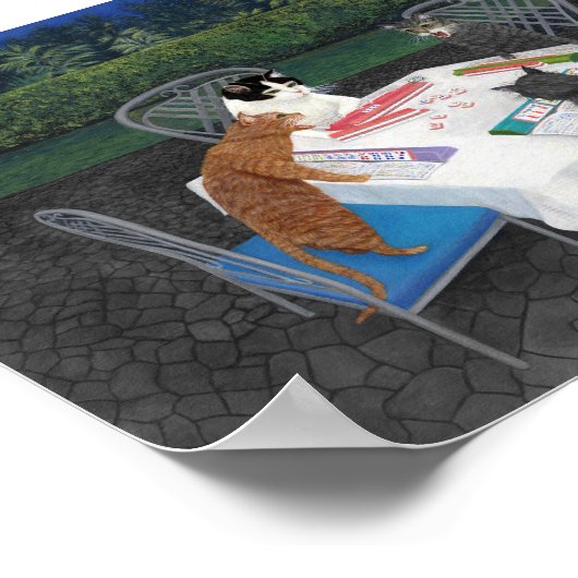 Cats Playing Mahjong 2 Poster ポスター (角)