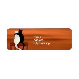 Cats Pumpkins Candles Halloween ラベル