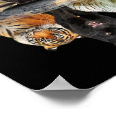 Cats Reflection Friend Cat Lovers Cute Tiger ポスター (角)