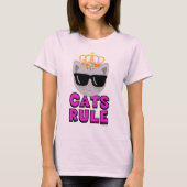 CATS RULE猫好き Tシャツ (正面)
