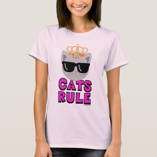 CATS RULE猫好き Tシャツ (正面)