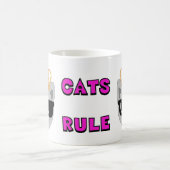CATS RULE CROWN SUNGLASSES CAT -猫好き コーヒーマグカップ (中央)