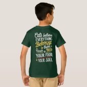 Cats Rule Everything - おもしろい猫好き Tシャツ (裏面フル)