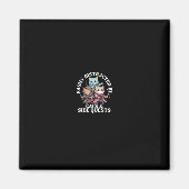 Cats Side Quest Distracted Tabletop Funny Men Wome マグネット (正面)