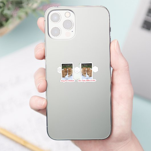 Cats Snowball, Image Names Text, Customize,  シール (スマートフォン)