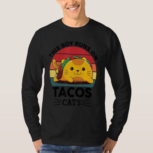 Cats Taco Mexican  TacoCats for Boys Kids Cinco De Tシャツ (正面)