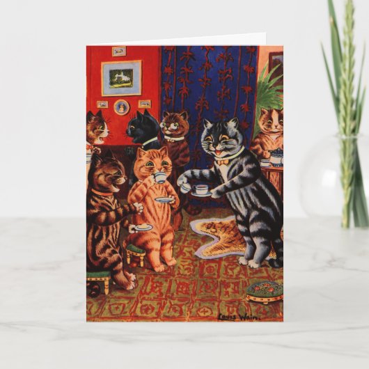 Cats Teaパーティーby Louis Wain カード (正面)