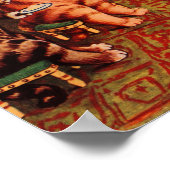 Cats Teaパーティーby Louis Wain ポスター (角)