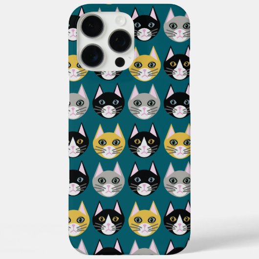 Cats teal Case-Mate iPhoneケース (裏面)