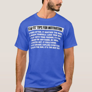 cats tips for motivation funny cats sayings funny tシャツ