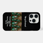 Cats Towels In Christmas Tree, photo,humor iPhoneケース (裏面横)