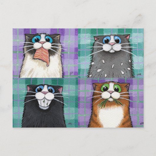 Cats Up To No Goodはがき ポストカード (正面)