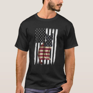Cats USAフラグ花火7月4日Meowica America Tシャツ