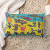 Cats' War Against Mice Pillow ランバークッション (ブランケット)