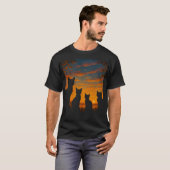 Cats Watch Sunset Tシャツ (正面フル)