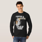 Cats With A Cup of Coffee Two of My Favorite Thing Tシャツ (正面フル)