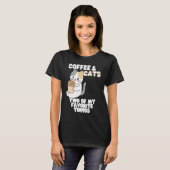 Cats With A Cup of Coffee Two of My Favorite Thing Tシャツ (正面フル)