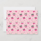 Cats with Pink Bows Note Card ノートカード (裏面)