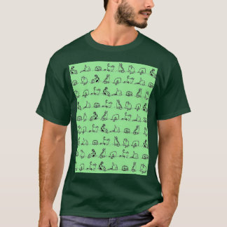 Cats Yoga Class On 淡い色の Green Cat Yoga Graphic Tシャツ