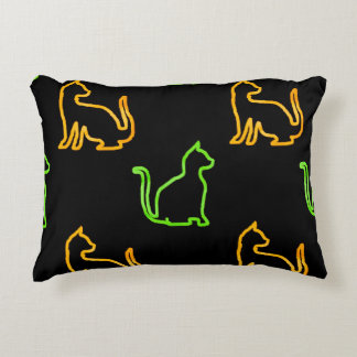 catsabstract、animal、art、artiを使用したシームレスなパターン アクセントクッション