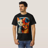 Catsart:このトレンディーでスタイルを高める Tシャツ (正面フル)