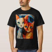 Catsart：このトレンディーでスタイルを高める Tシャツ (正面)
