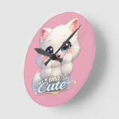Catsera 1.0 ラウンド壁時計 (傾斜)