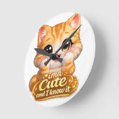 Catsera 2.0 ラウンド壁時計 (傾斜)