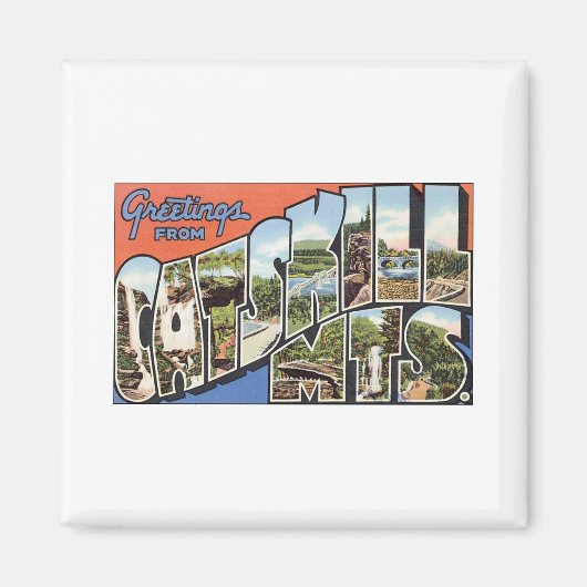 Catskill Mountainsからの挨拶 マグネット (正面)