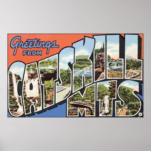 Catskill Mtsからのお知らせ,ヴィンテージ ポスター (正面)