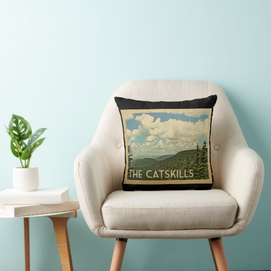 Catskillsニューヨークのヴィンテージ旅行 クッション (椅子)