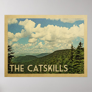 Catskillsニューヨークのヴィンテージ旅行 ポスター