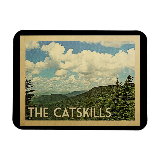 Catskillsニューヨークのヴィンテージ旅行 マグネット (横)